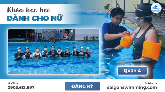 Học bơi kèm riêng dành cho nữ ở Quận 4